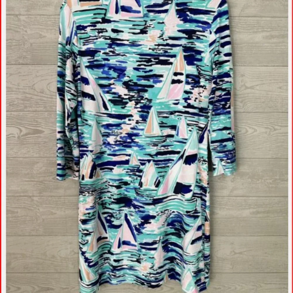 Lilly Pulitzer | UPF 50+ Sophie Dress | L | Pier Pressure | EUC - Picture 8 of 9
